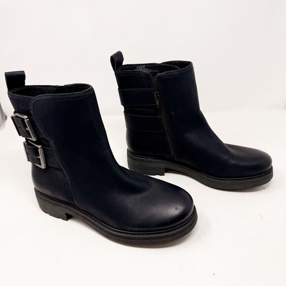 Lucky Candre Lug Sole Moto Boot Black Size 9.5 - Picture 1 of 8